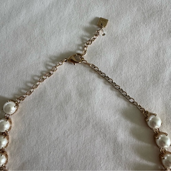 Rachel Parcell Pearl Statement Necklace Gold-Tone Adjustable - Picture 3 of 4